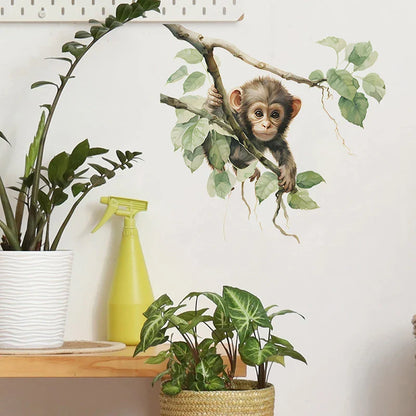 Cute Monkey Wall Sticker | Bathroom Toilet Decor and Home Decoration