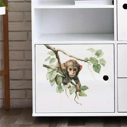 Cute Monkey Wall Sticker | Bathroom Toilet Decor and Home Decoration