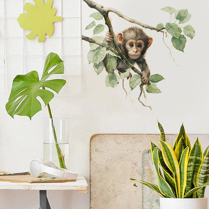 Cute Monkey Wall Sticker | Bathroom Toilet Decor and Home Decoration