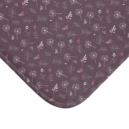 Mauve Bath Mat Dandelion Bathroom Decor Microfiber Dipaliz