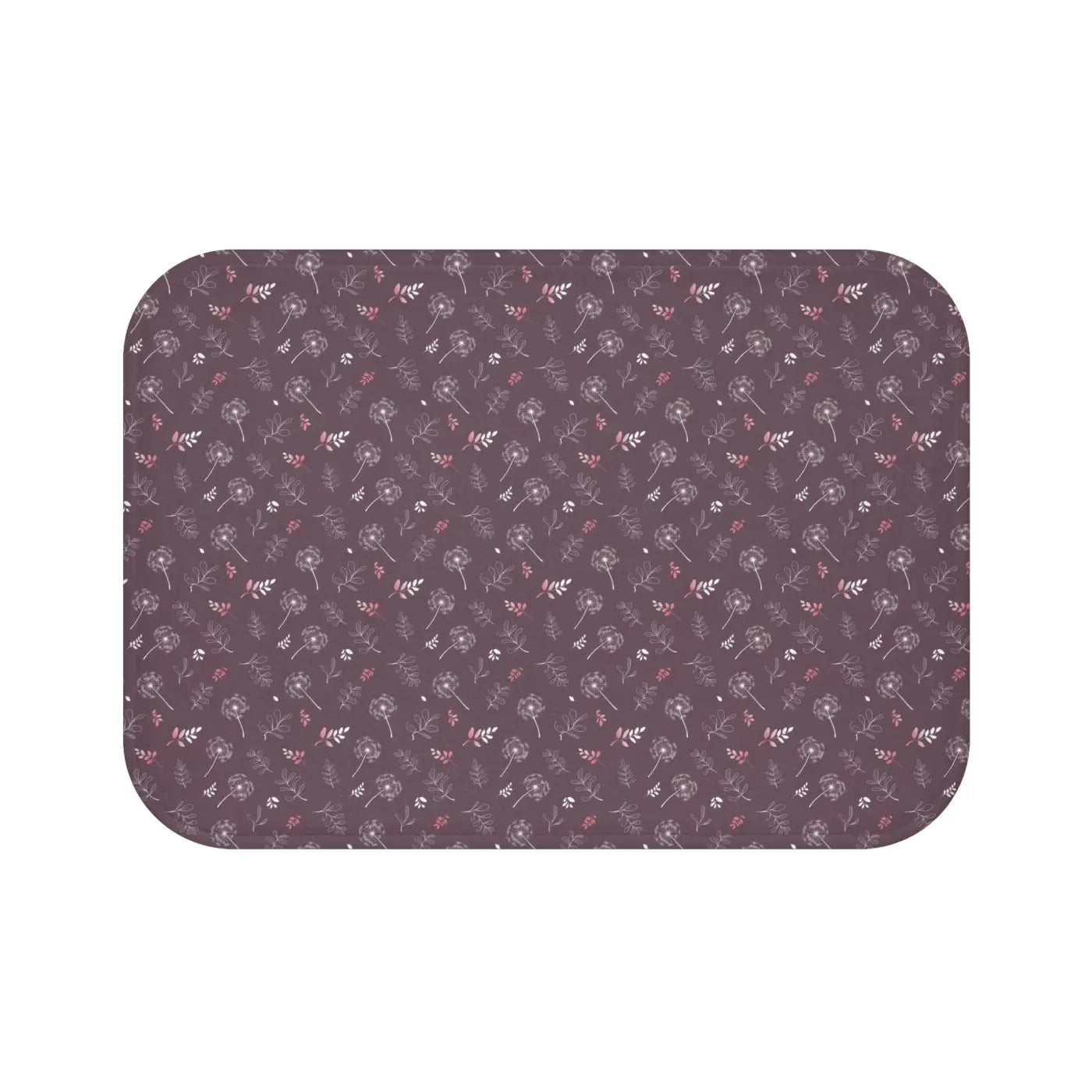 Mauve Bath Mat Dandelion Bathroom Decor Microfiber Dipaliz