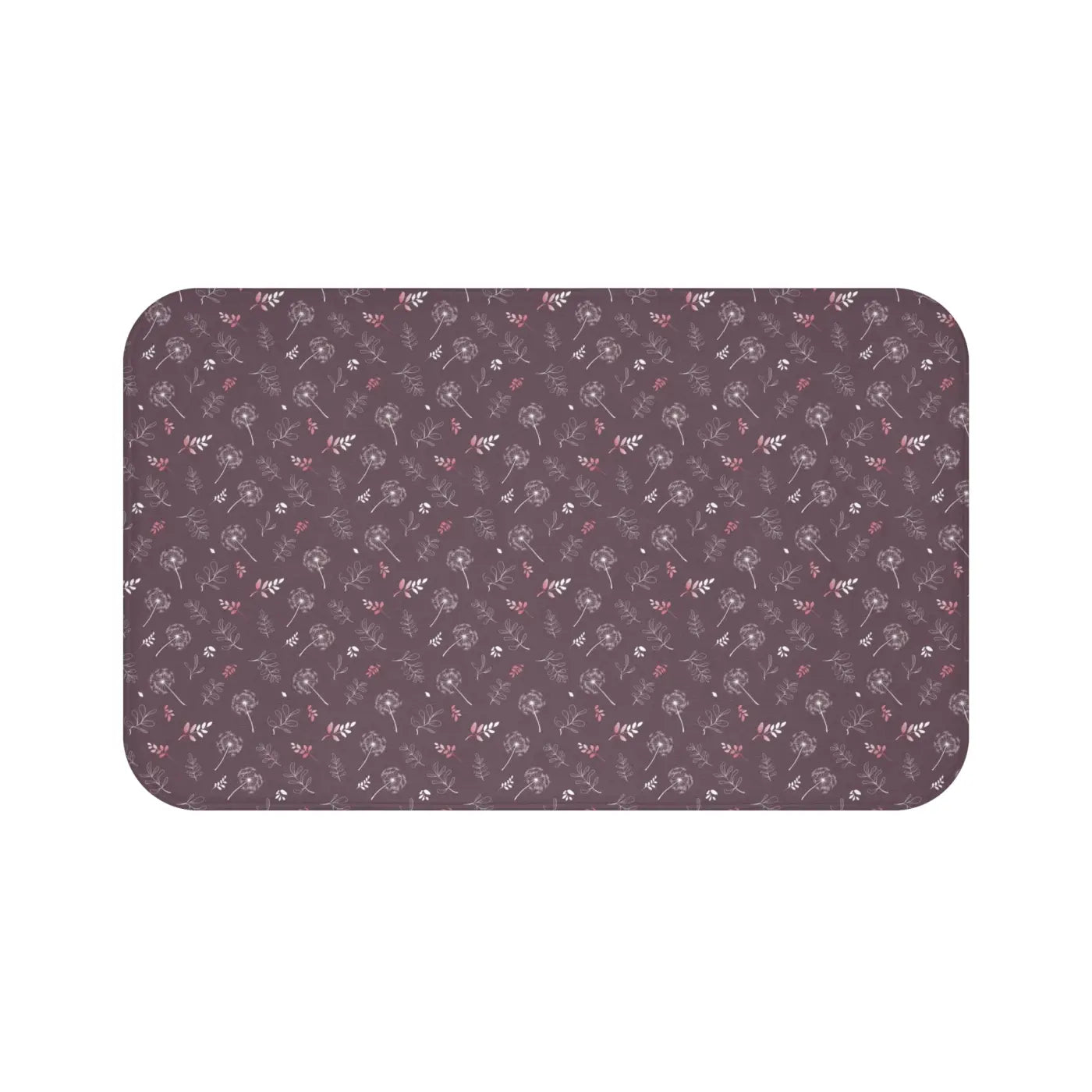 Mauve Bath Mat Dandelion Bathroom Decor Microfiber Dipaliz