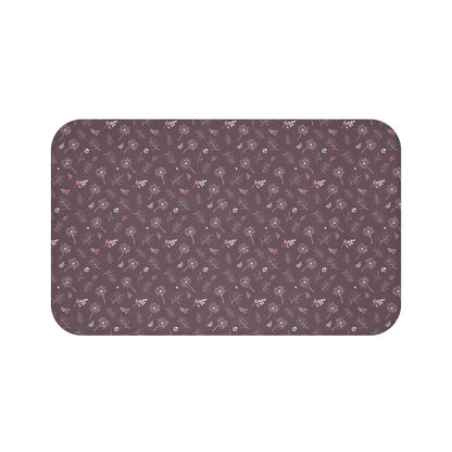 Mauve Bath Mat Dandelion Bathroom Decor Microfiber Dipaliz
